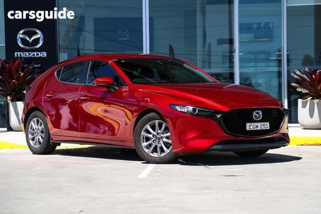 Red 2020 Mazda 3 Hatchback G20 Pure