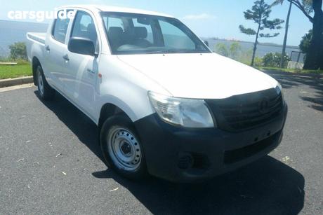 White 2015 Toyota Hilux Dual Cab Utility Workmate