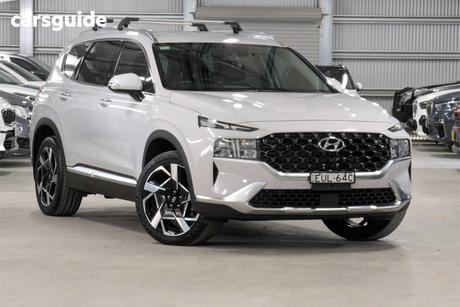 White 2022 Hyundai Santa FE Wagon Elite Crdi (Awd)