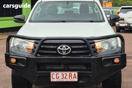 White 2018 Toyota Hilux Dual Cab Utility Workmate (4X4)