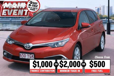 Orange 2018 Toyota Corolla Hatchback Ascent Sport