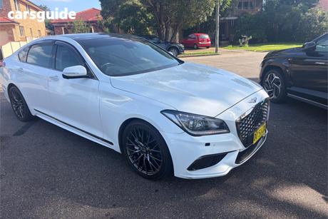 White 2019 Genesis G80 Sedan 3.8 Ultimate