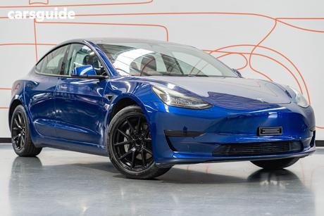 Blue 2023 Tesla Model 3 Sedan Rear-Wheel Drive