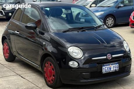 Black 2014 Fiat 500 Hatchback Pop