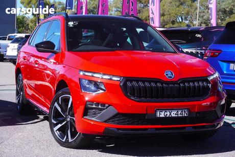 Red 2024 Skoda Kamiq Wagon Monte Carlo 110Tsi