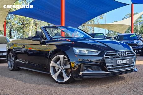 Black 2019 Audi A5 Cabriolet 45 Tfsi Quattro S Tronic Sport