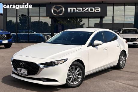 White 2023 Mazda 3 Sedan G20 Pure