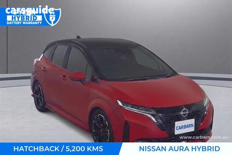 Red 2024 Nissan Aura Hatch NISMO