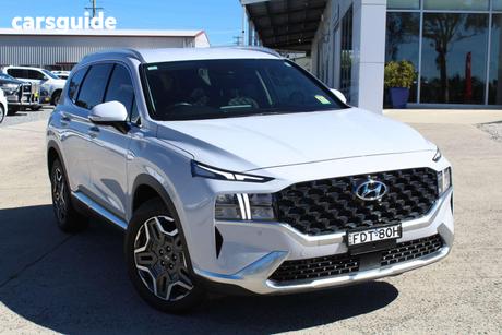 White 2023 Hyundai Santa FE Wagon Elite Hev (7 Seat)