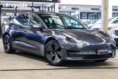Grey 2022 Tesla Model 3 Sedan Rear-Wheel Drive