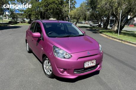 Pink 2013 Mitsubishi Mirage Hatchback Es