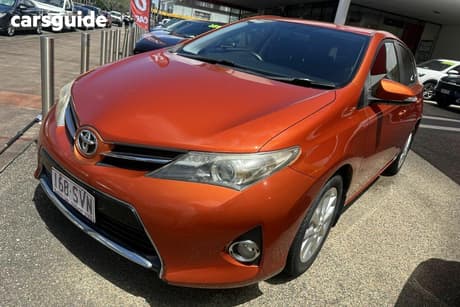 Orange 2013 Toyota Corolla Hatchback Ascent Sport