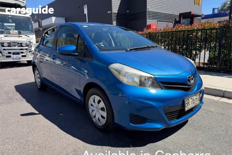 Blue 2012 Toyota Yaris Hatchback Yr
