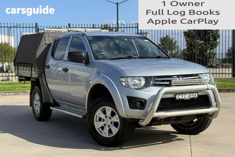 Silver 2014 Mitsubishi Triton Double Cab Chassis Glx (4X4)