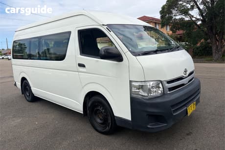 White 2012 Toyota HiAce Bus Commuter