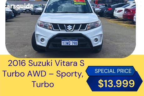 White 2016 Suzuki Vitara Wagon S Turbo (4Wd)