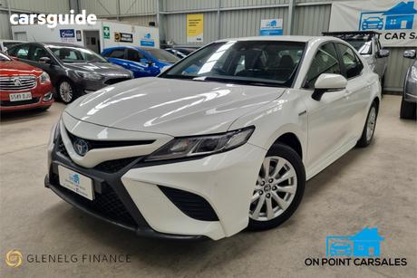 White 2020 Toyota Camry Sedan Ascent Sport (Hybrid)