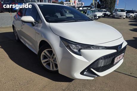 White 2019 Toyota Corolla Hatchback Ascent Sport (Hybrid)