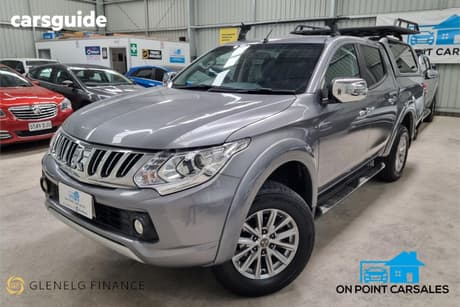Grey 2015 Mitsubishi Triton Dual Cab Utility Gls (4X4)