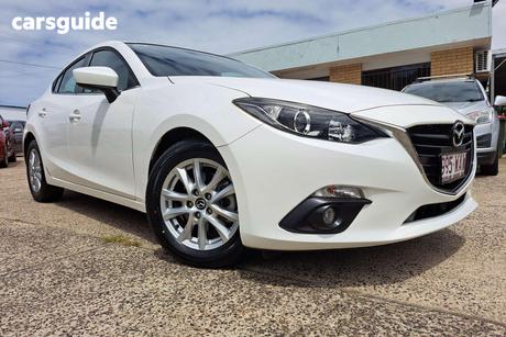 White 2015 Mazda 3 Sedan Maxx