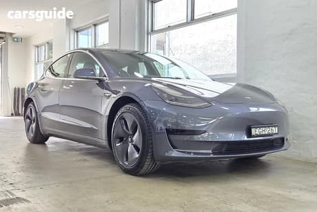Grey 2020 Tesla Model 3 Sedan Standard Range Rwd
