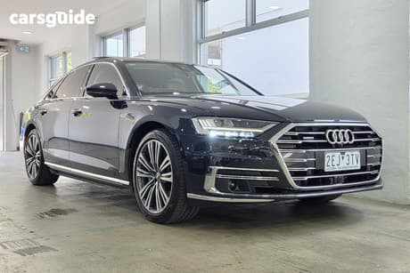 Blue 2018 Audi A8 Sedan 55 Tfsi Quattro (Hybrid)