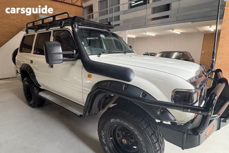 White 1996 Toyota Landcruiser Wagon Dx (4X4)