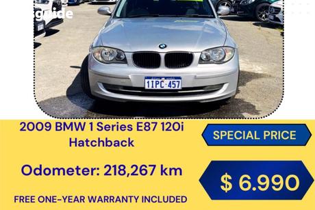 Silver 2009 BMW 1 Hatch 120I R