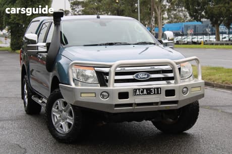 Blue 2014 Ford Ranger Ute Tray XLT