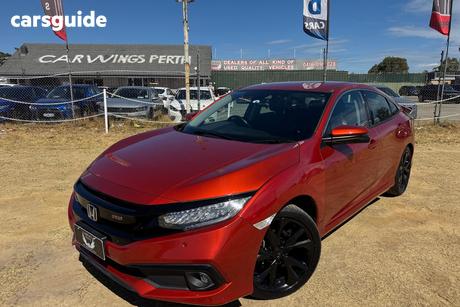 Orange 2021 Honda Civic Sedan Rs