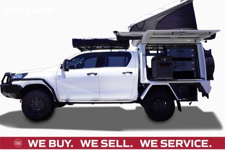 White 2020 Toyota Hilux Double Cab Chassis Sr (4X4)