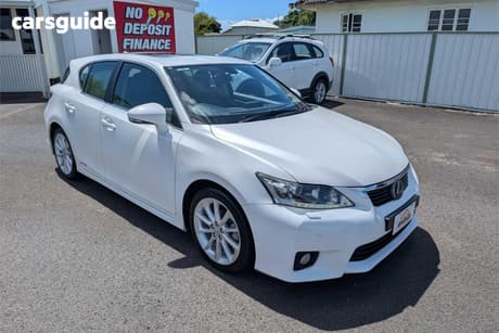 White 2013 Lexus CT200H Hatchback Sports Luxury