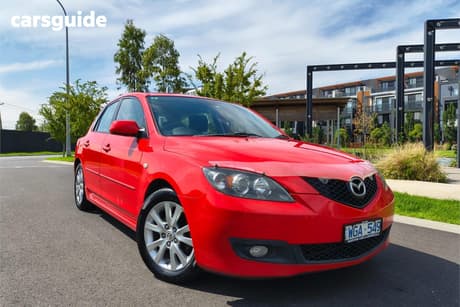 Red 2007 Mazda 3 Hatchback Maxx Sport