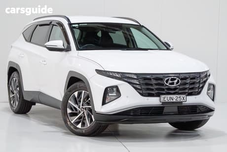White 2022 Hyundai Tucson Wagon Elite (Awd)