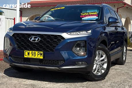 Blue 2019 Hyundai Santa FE Wagon Active Crdi (Awd)