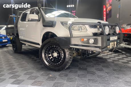 White 2014 Holden Colorado Crew Cab Chassis Lx (4X4)