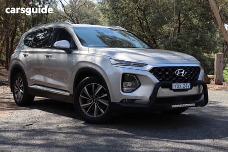 Silver 2020 Hyundai Santa FE Wagon Elite Crdi (Awd)
