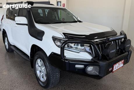 White 2021 Toyota Landcruiser Prado Wagon Gxl Flat Tailgate