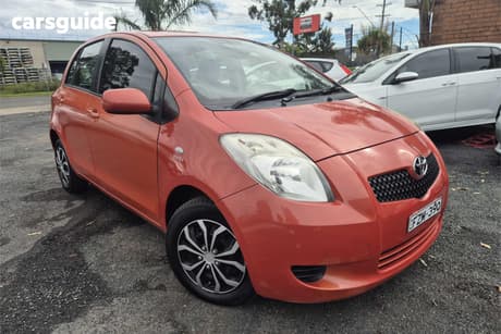 Orange 2007 Toyota Yaris Hatchback Yr