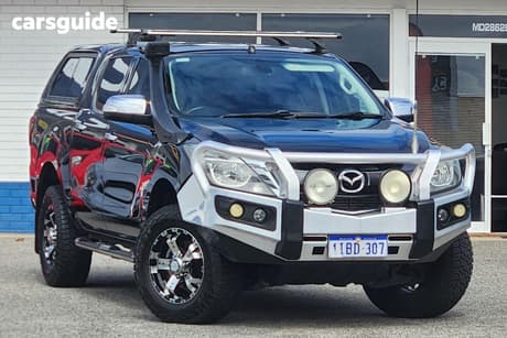 Black 2015 Mazda BT-50 Dual Cab Utility Gt (4X4)