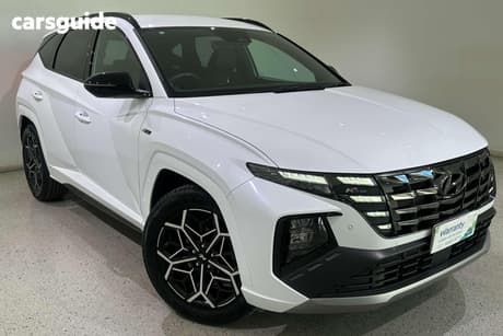 White 2022 Hyundai Tucson Wagon Elite N Line (Awd)