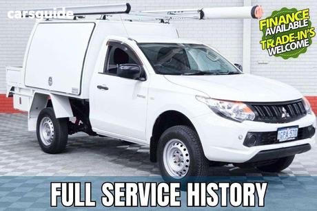 White 2018 Mitsubishi Triton Cab Chassis Glx