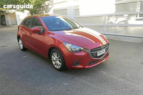 Red 2015 Mazda 2 Hatchback Maxx