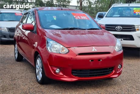 Red 2013 Mitsubishi Mirage Hatchback Sport