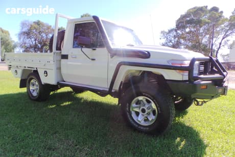 White 2019 Toyota Landcruiser Cab Chassis Workmate (4X4)