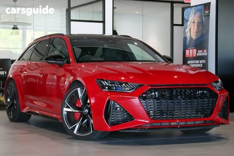 Red 2022 Audi RS6 Wagon Avant 4.0 Tfsi Quattro Mhev