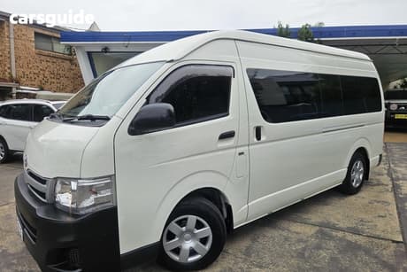 White 2013 Toyota HiAce Bus Commuter