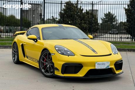 Yellow 2023 Porsche 718 Coupe CAYMAN GT4