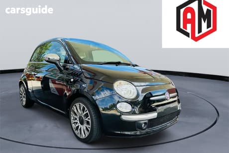 Black 2008 Fiat 500 Hatchback Pop