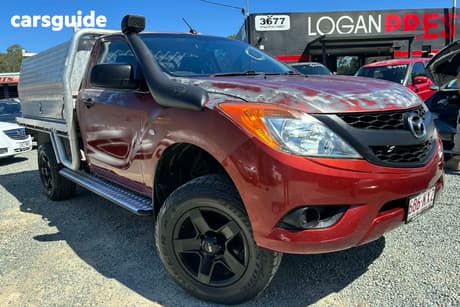 Burgundy 2012 Mazda BT-50 Cab Chassis Xt (4X2)